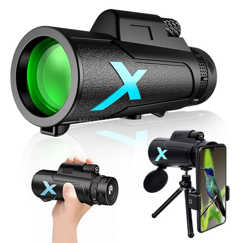Potente telescopio Monocular 12x50 HD ZOOM binoculares portátiles telescopio de largo alcance caza Camping con trípode Clip para teléfono - imagen 3