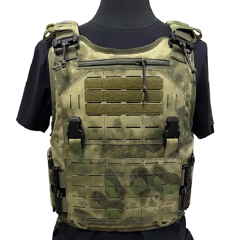 NIJ IIIA-portador de placa de liberación rápida, ligero, corte láser, táctico a prueba de balas, entrenamiento de caza al aire libre, chaleco Molle de seguridad - imagen 3