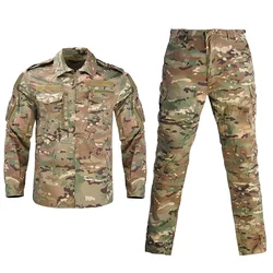 Conjuntos de uniformes tácticos de uniforme militar, conjuntos finos de verano para hombres, ropa de entrenamiento transpirable, equipo de caza, uniformes de combate al aire libre