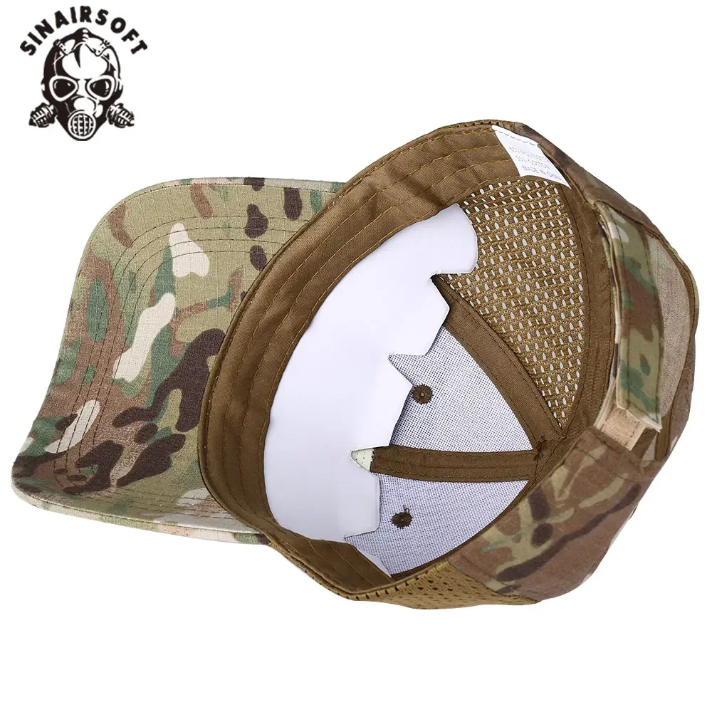 SINAIRSOFT Gorras de béisbol transpirables con etiqueta bordada de calavera Unisex, sombrero informal ajustable para exteriores para primavera y otoño, sombrero protector solar - imagen 4