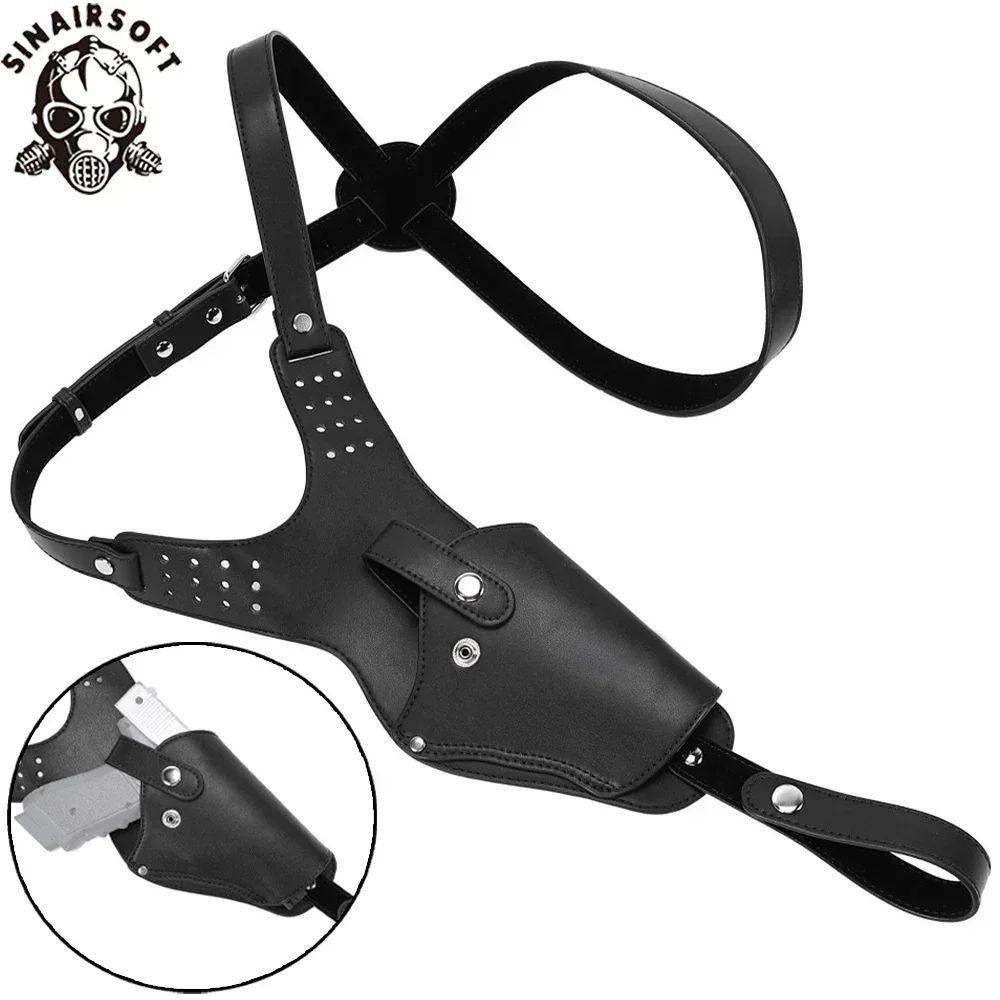 Funda táctica oculta de cuero para hombro, caza y tiro - imagen 2