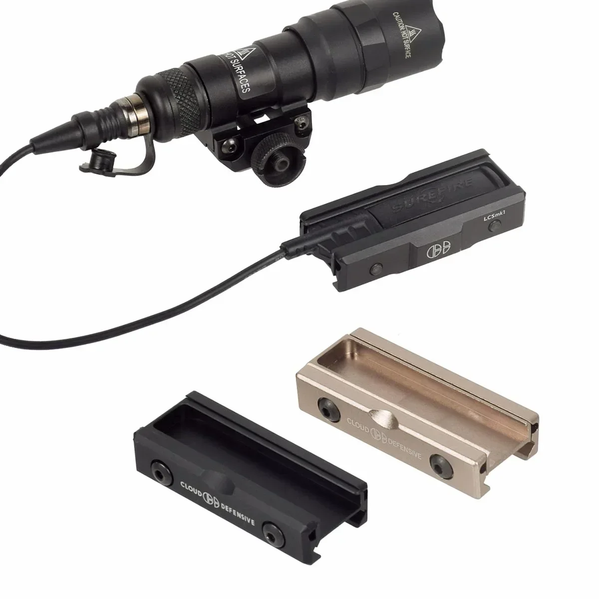 SureFire M300 M600 Mlok presión interruptor remoto cinta placas de montaje 12 Uds Kit 5 uds BCM 5,5 "Mlok Keymod Kit de accesorios de cubierta de riel - imagen 3