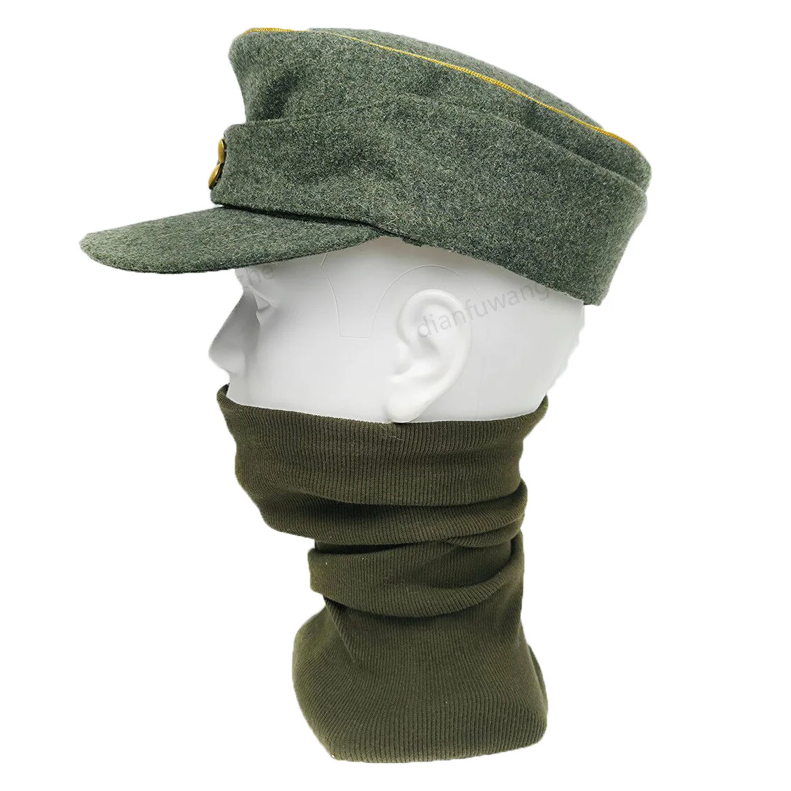 Gorra militar M43 alemana de montaña camuflaje lana-algodón - imagen 2