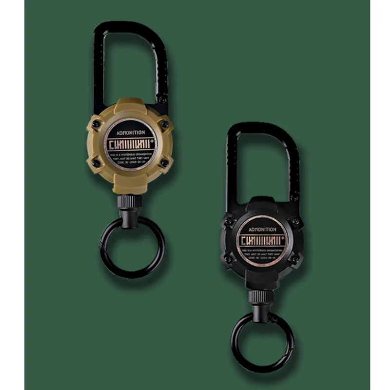 Gancho táctico de acero inoxidable para exteriores, hebilla retráctil para montañismo, carpa de almacenamiento, C97 - imagen 4