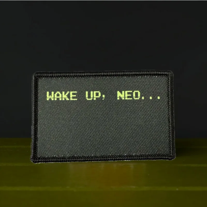 Despertador, Neo... Parche táctico con emblema de gancho y bucle impreso, insignia de moral militar, brazalete de combate, pegatinas para mochila - imagen 2