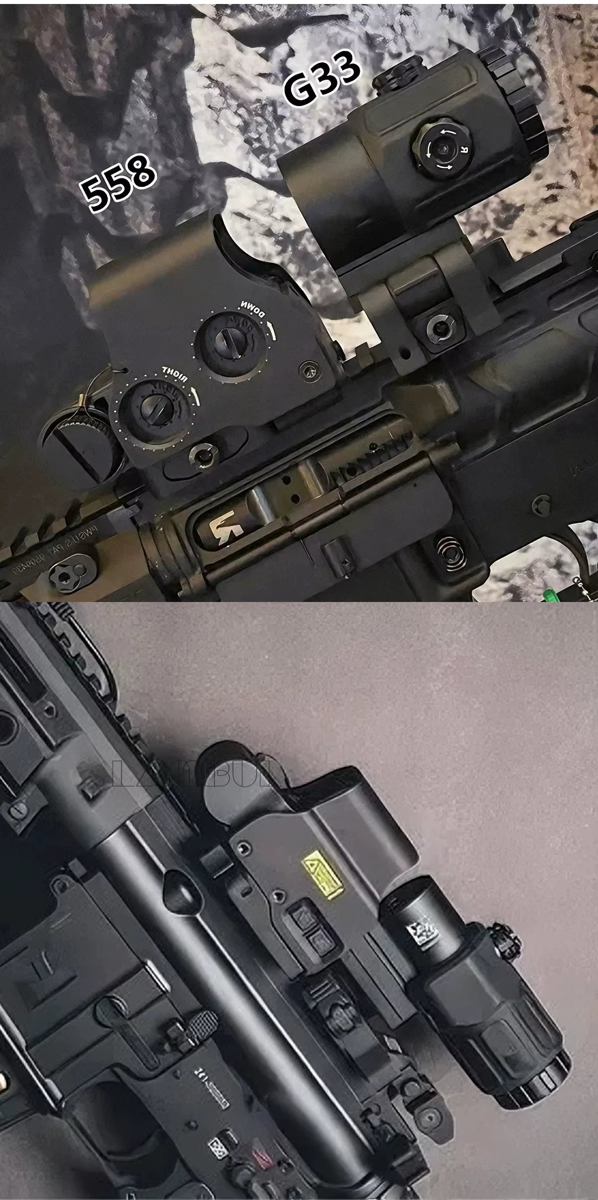 Conjunto completo de mira con ampliación G45