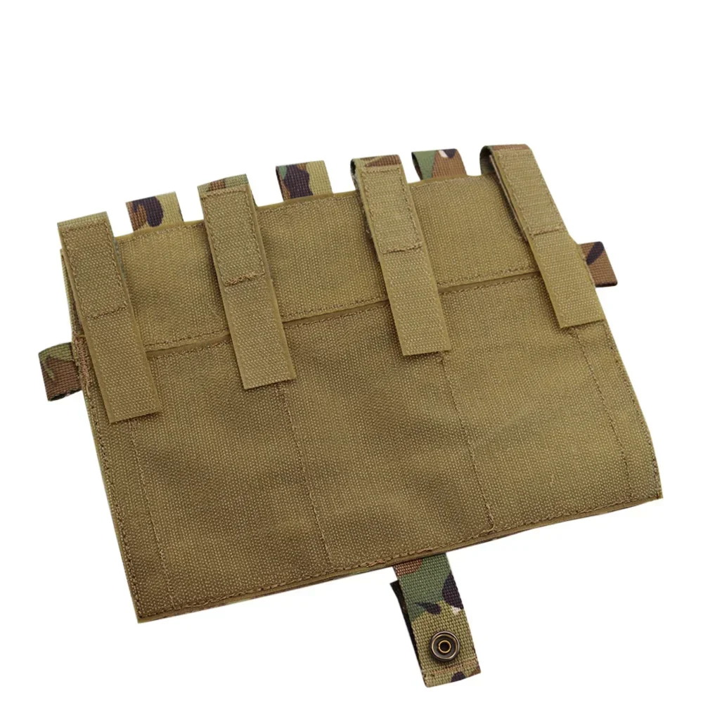 Bolsa Triple de nailon 500D M4/5,56 para chaleco de caza, bolsa frontal con solapa desmontable, portador de placa, accesorios para AVS SPC JPC 2,0 - imagen 3