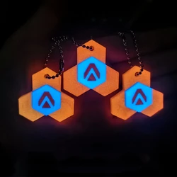 Mochila con brazalete de resina brillante, extractor de parche de gancho con colgante de cremallera hexagonal luminosa de contraste para decoración DIY