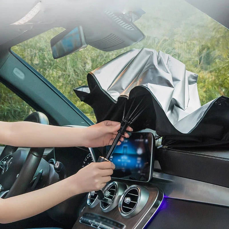 Parasol de verano para coche, sombrilla protectora para el Interior del parabrisas, accesorios de protección - imagen 3