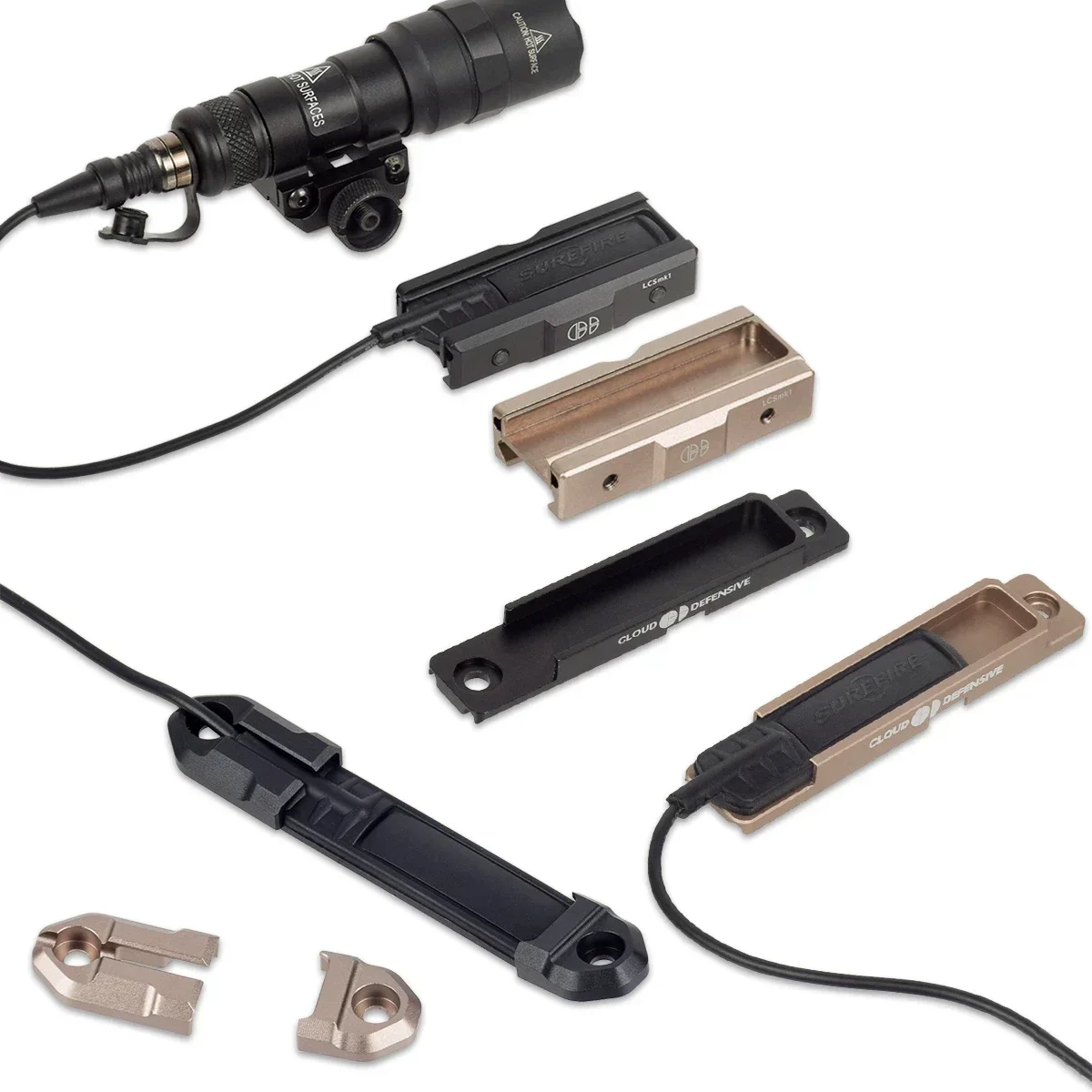 Ranura de montaje de interruptor remoto táctico compatible con SureFire M300 M600 M951 M952 Panel de bolsillo CNC ligero Kit de accesorios para Rifle Mlok Keymod - imagen 3