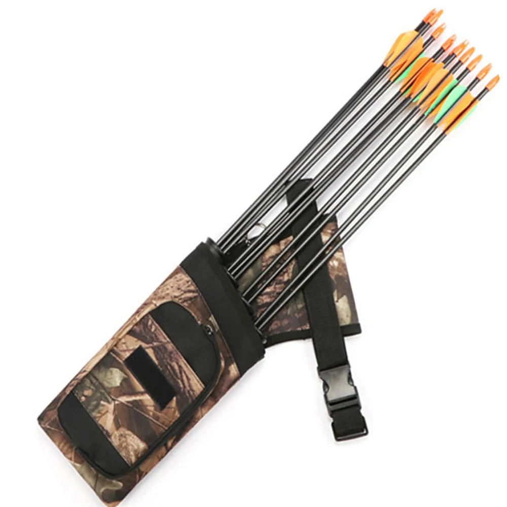 Soporte de flecha inversa de cuatro tubos para tiro con arco, carnada de cadera lateral con cinturón ajustable, bolsa de almacenamiento para caza, recurvo al aire libre - imagen 5