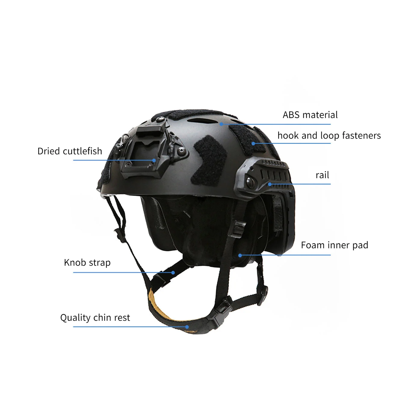 Casco táctico FMA SF para caza rápida, protector de Paintball, versión ABS, M/L L/XL TB1462 - imagen 2