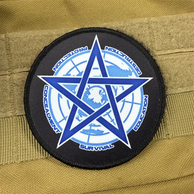 Parche táctico SCP Global Coalition oculto para mochila, insignia de moral con gancho y bucle, brazalete militar, pegatinas para mochila - imagen 5