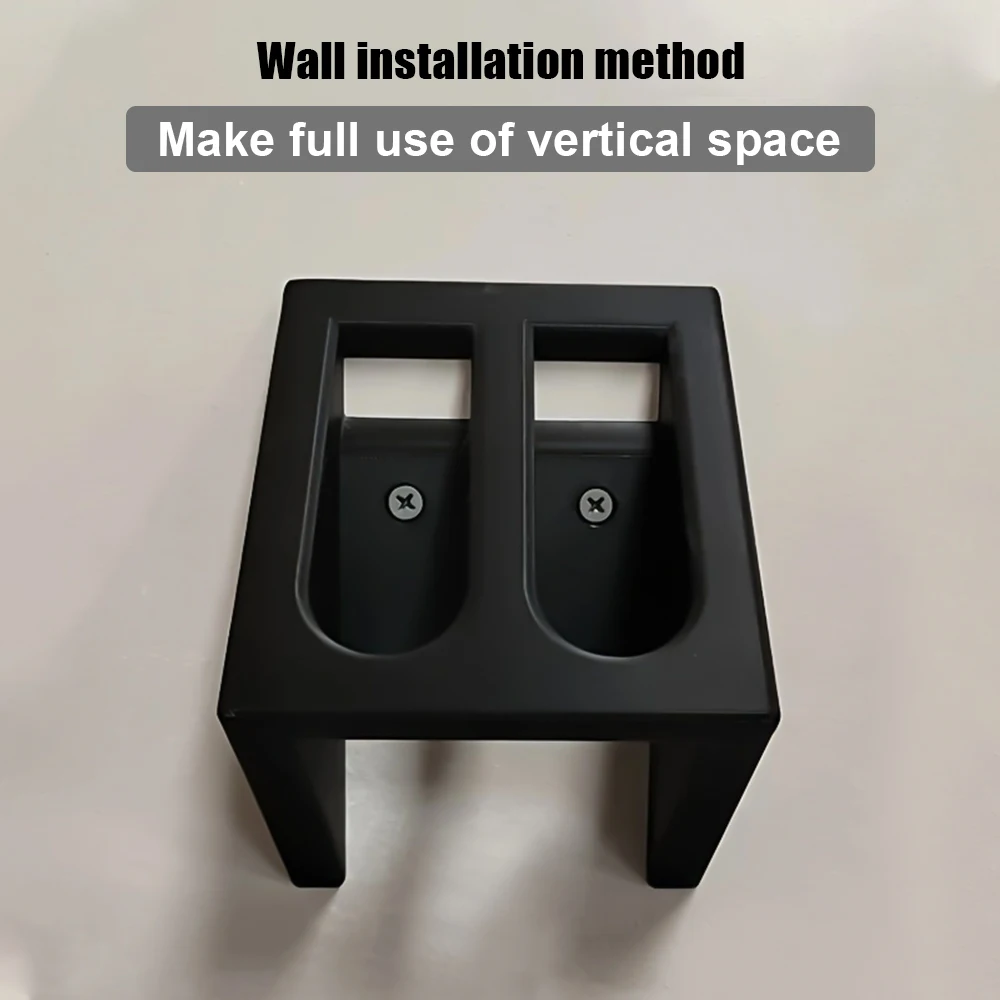 Soporte para pistola doble, soporte para pistola de montaje en pared con 2 ranuras, soporte para pistola de interior para el hogar, almacenamiento seguro para pistola, pantalla doble para pistola - imagen 5