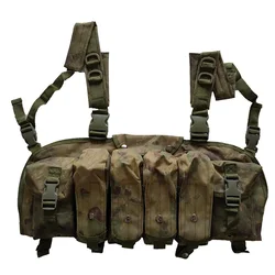 Chaleco táctico camuflaje ATACS con portarrevistas MOLLE