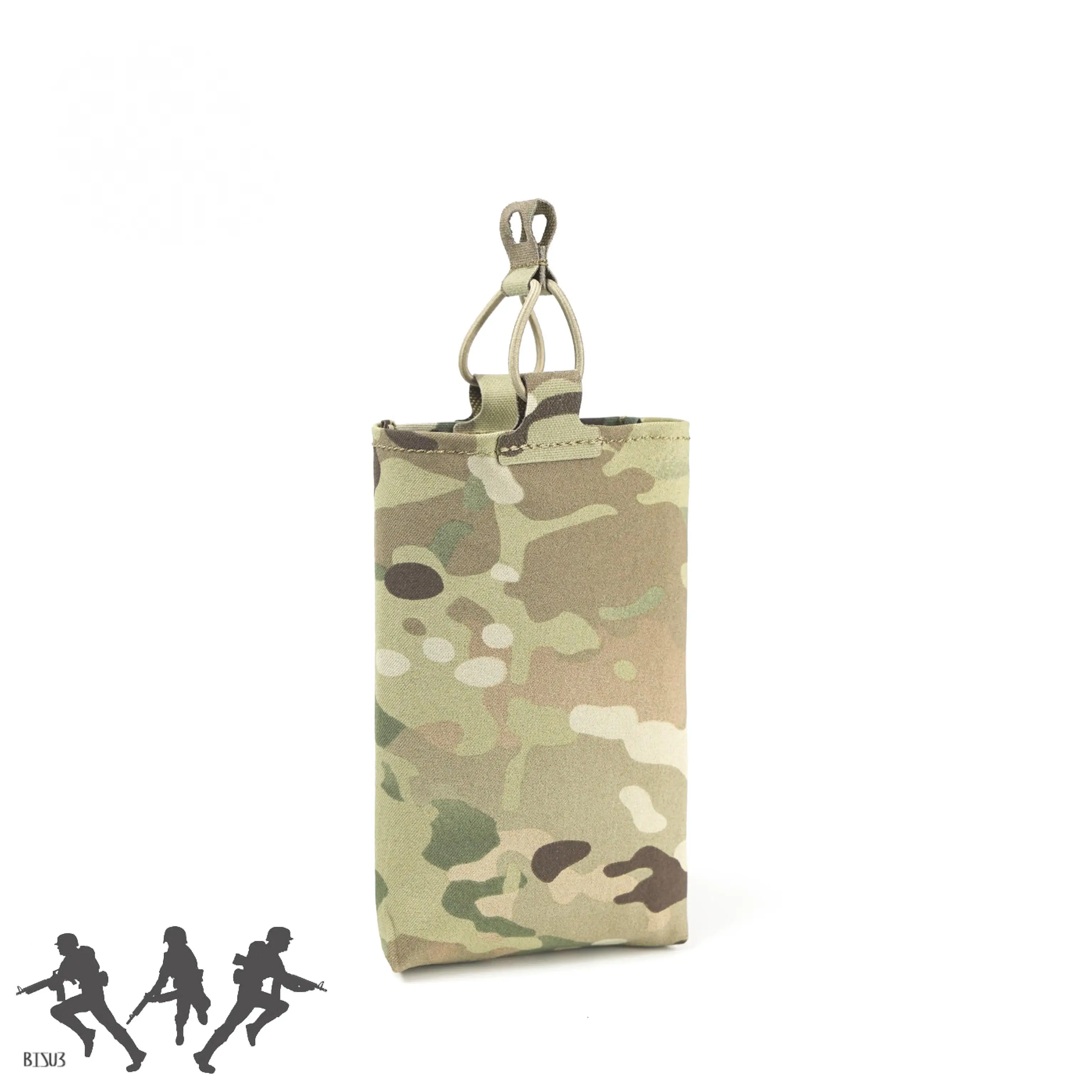 Bolsa de radio de camuflaje para exteriores, accesorio específico para el lado del tórax, versión de Castor, táctica Molle - imagen 2