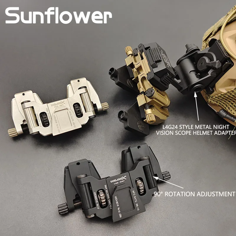 Sotac-gafas de visión nocturna PVS14, binoculares Rhino, puente NVG, brazo de montaje fuerte para casco táctico L4G24, montaje rápido - imagen 4