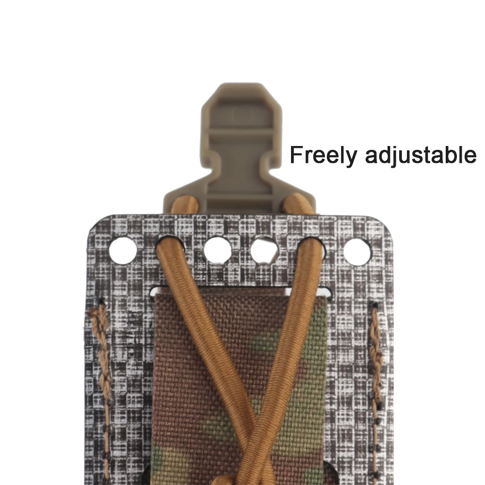 Bolsa elástica Tatical para pistola de un solo cargador, 9mm, MOLLE GLOCK MAG, Kit de cordón de choque, cinturón de retención, estilo Ferro de caza - imagen 4