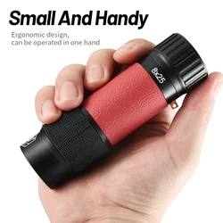 Telescopio Monocular 8x25 Mini Monoculares compactos de bolsillo para adultos BAK4 Monoculares de prisma de alta potencia totalmente metálicos para viajes de acampada