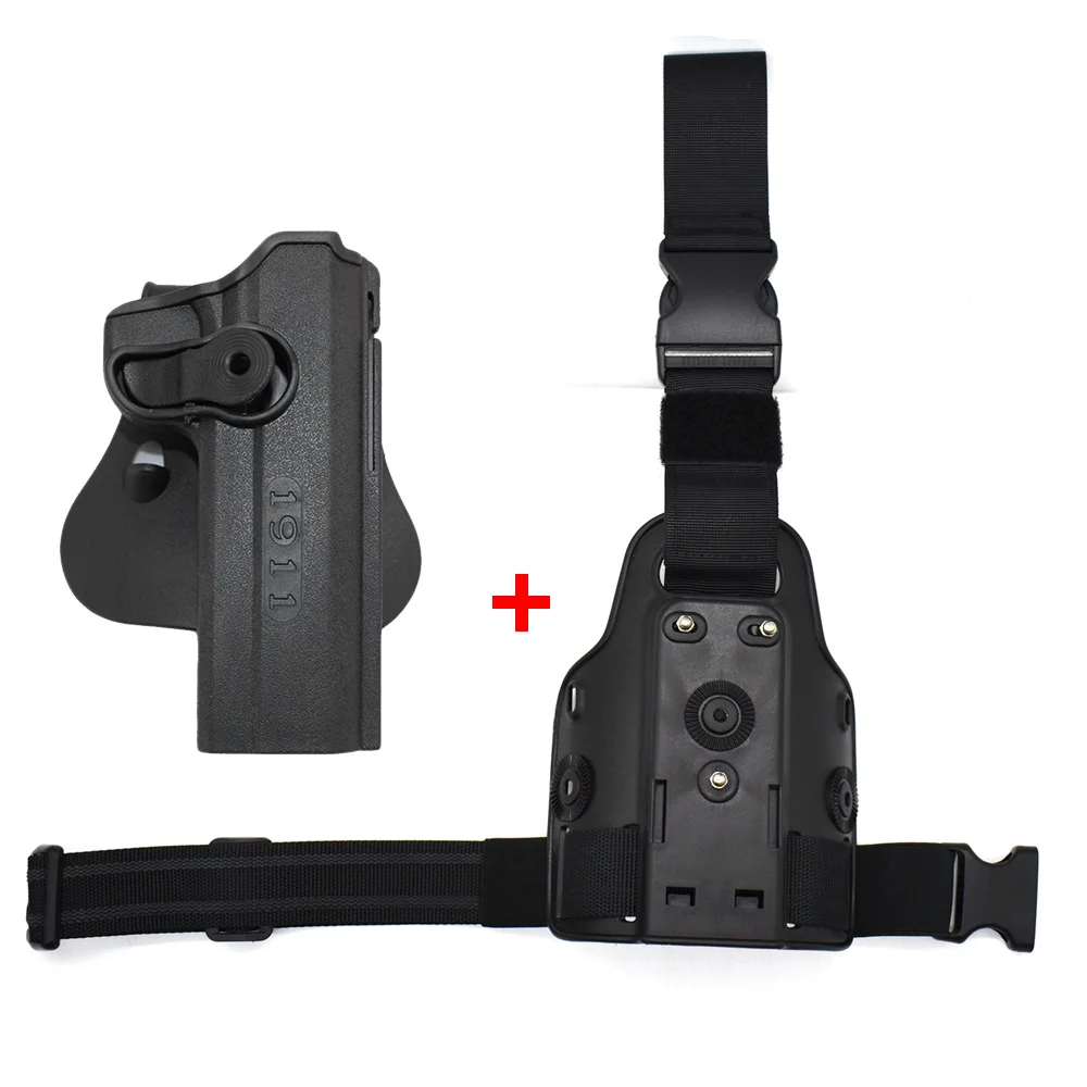 Funda táctica con plataforma de pierna caída, funda para tiro de caza de tormenta G17 19/M9/Colt 1911/ PX4 - imagen 4