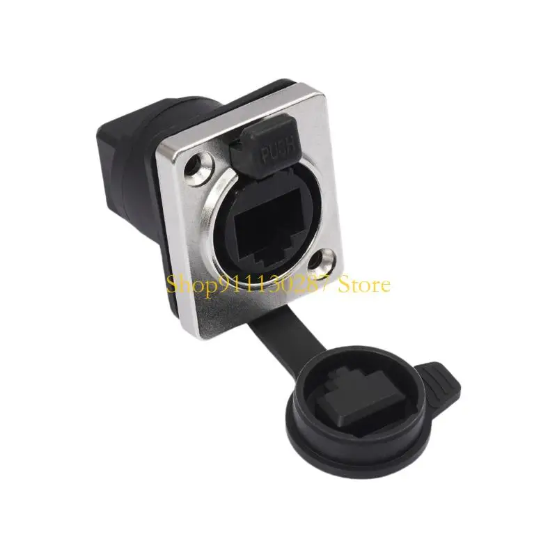 Módulo acoplador RJ45 Panel frontal J1HC con mecanismo bloqueo, conexión en ángulo 180/90 grados, Compatible con