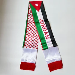 Bufanda bandera de Jordania impresión en satén, personalizable