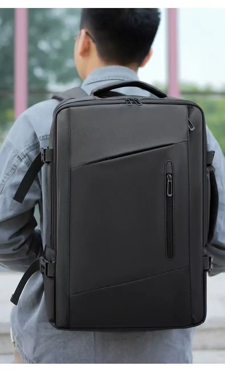 Mochila de viaje de negocios expandible resistente al agua: bolsa para computadora portátil con compartimentos secos/húmedos ​ ​ - imagen 3