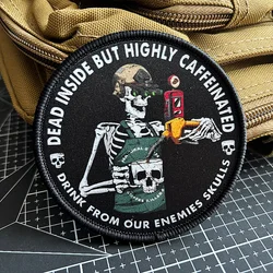 Parche calavera velcro MOLLE - insignia militar para mochila