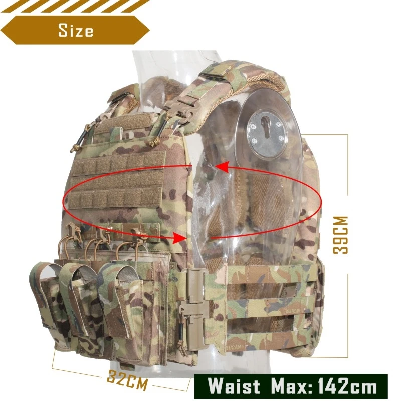 Chaleco táctico de liberación rápida para hombre, armadura corporal MC Webband mejorada - imagen 3