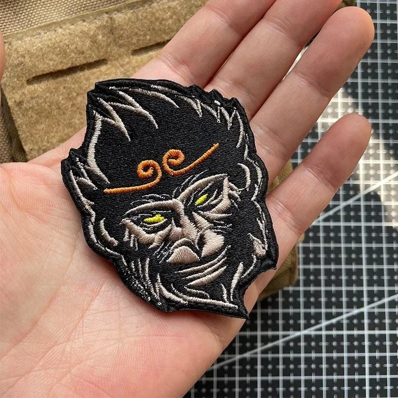 Citas de bordado táctico soy el maestro de mi propio destino. Insignia de moral Wukong, brazalete de gancho y bucle, parche de mochila DIY - imagen 3