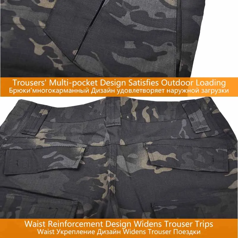 Pantalones tácticos resistentes al desgaste para senderismo, Paintball, pantalones al aire libre con rodilleras, ropa de caza - imagen 5