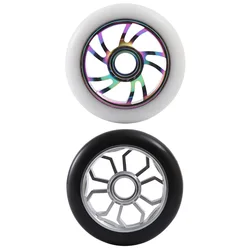 Ruedas de patín de PU 88A, ruedas de patinete con cubo de aluminio de 110mm con rodamientos, accesorio para maleta, antideslizante duradero AMB319