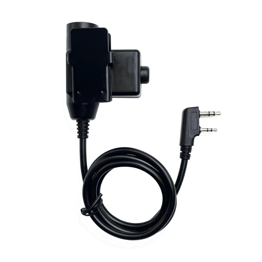 Adaptador táctico de sistema PTT U94, enchufe de 2 pines y 7,0mm, empuje para hablar para Radio Kenwood/Baofeng - imagen 2