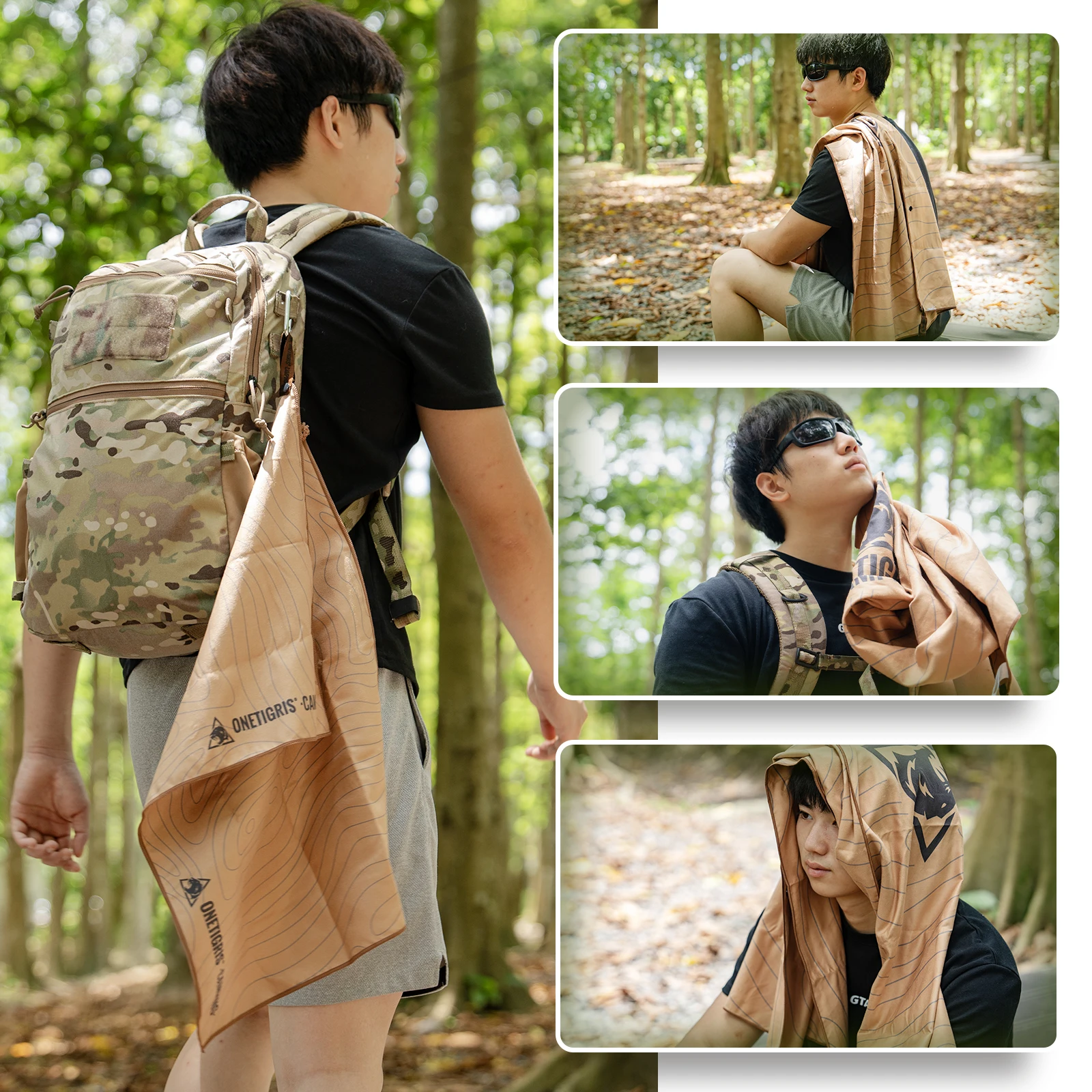 Onetigris toallas de secado rápido súper absorbentes de microfibra para acampar, toalla ultraligera para playa, Camping, Yoga, gimnasio, viajes, deportes, natación - imagen 3