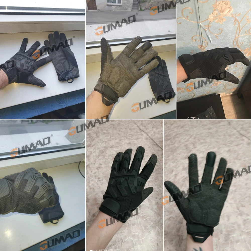 Guantes de ciclismo tácticos de dedo completo para pantalla táctil, manopla militar del ejército, Airsoft, escalada al aire libre, caza, deporte, bicicleta, trabajo - imagen 4