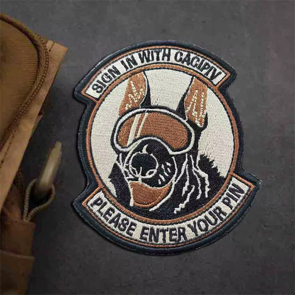 Parche táctico bordado con velcro para mochila, ropa y perro