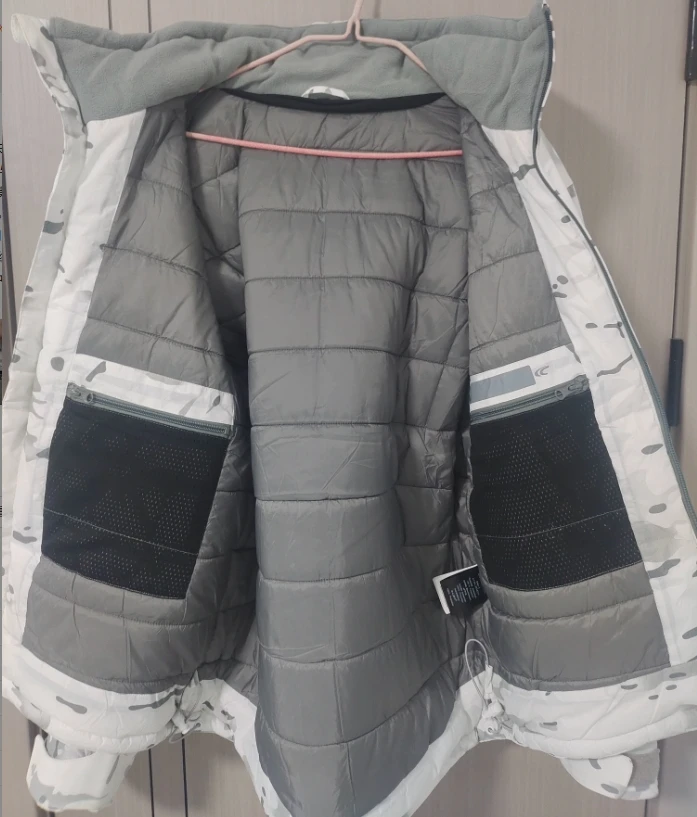 Chaqueta táctica de algodón camuflaje para nieve invierno engrosado a prueba de viento resistente a salpicaduras pantalones de abrigo resistentes para clima frío - imagen 4