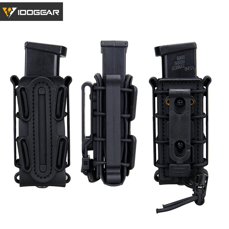 IDOGEAR-bolsas para revistas Fastmag, Clip para cinturón, bolsa molle de plástico, 9mm, softshell, código G, pistola Mag Carrier alto 3515 - imagen 3
