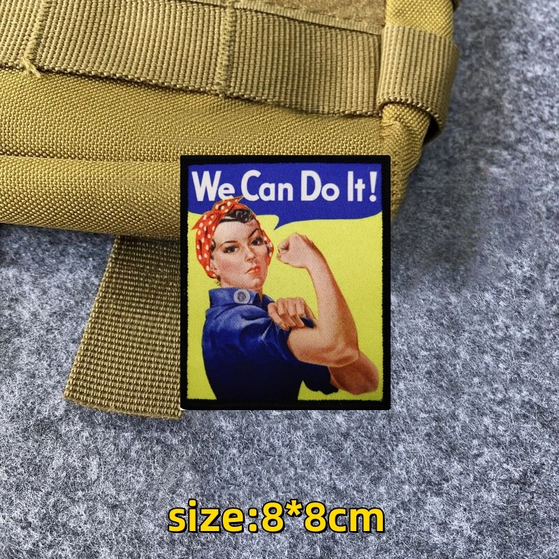 WE CAN DO IT Mark-parches de tela con estampado para chica, pegatina de mochila táctica de chica Sexy, parche militar en la oscuridad, insignia de moral - imagen 4
