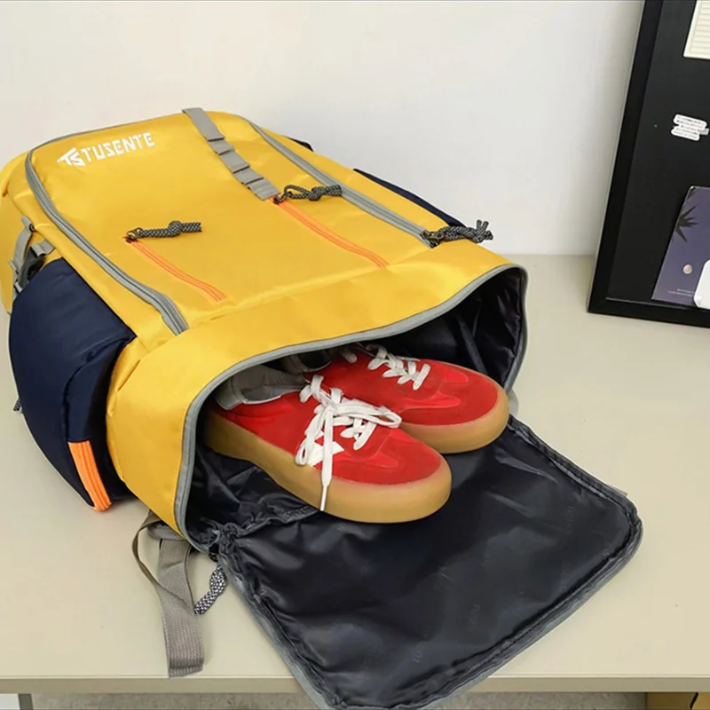 Mochila deportiva al aire libre, bolsa de bádminton, Trave, Camping, senderismo, escalada, mochila grande para ordenador portátil con caja de zapatos Individual, bolsas universitarias - imagen 5