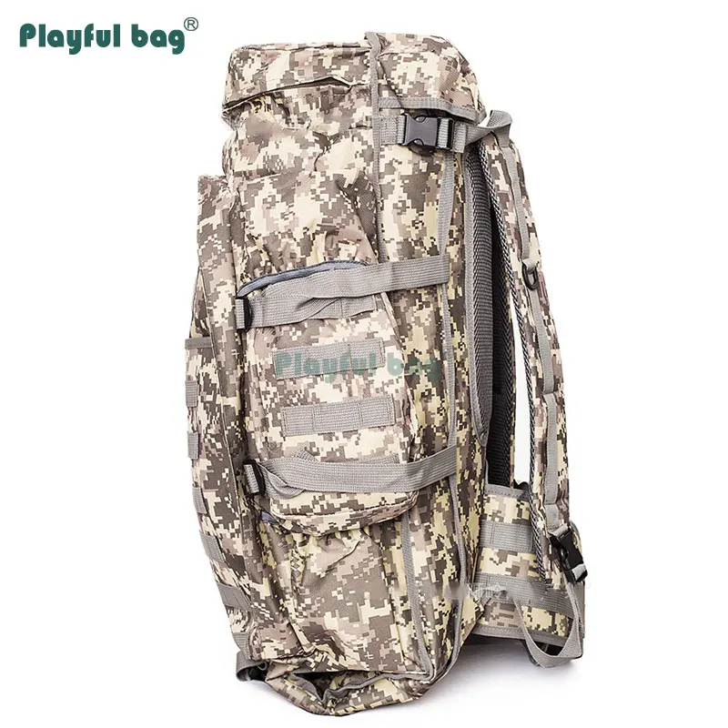 Mochila de gran capacidad 600D, mochila táctica de camuflaje impermeable, bolsas de montaña para pesca AVA67 - imagen 4