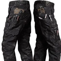 Pantalones Tácticos Impermeables Cargo Hombre con Bolsillos Múltiples