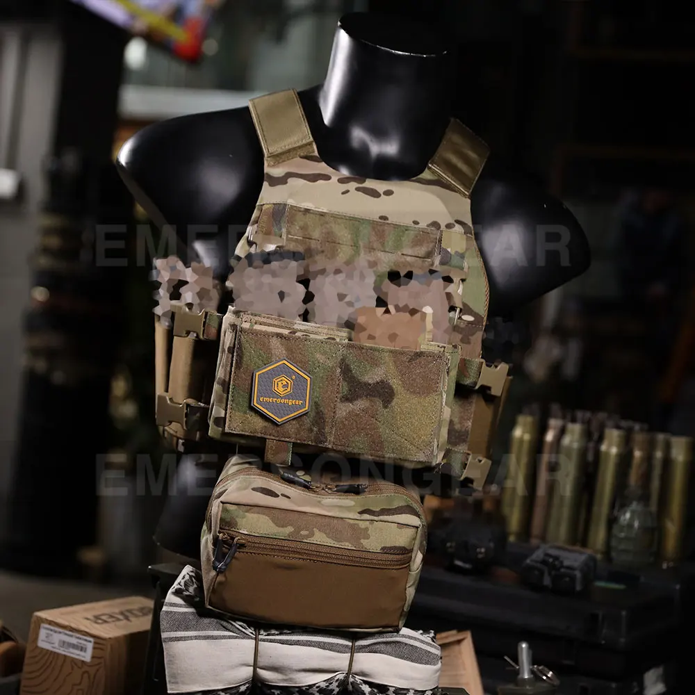 Emersongear-Chaleco táctico ForFCS con plataforma de pecho MK, portador de placa multiusos con bolsa, faja elástica, bolsa de caza - imagen 2