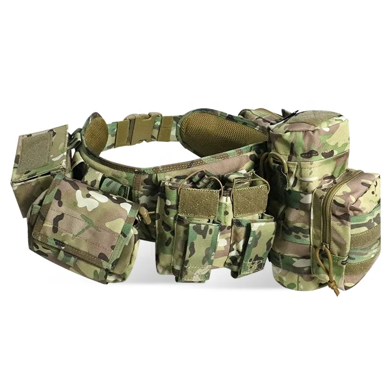 Cinturón táctico, conjunto de riñonera, Cinturones Tactico, nuevo estilo, personalizado, adiestramiento al aire libre, hebilla rápida, bolsa Molle, cinturón táctico para hombres