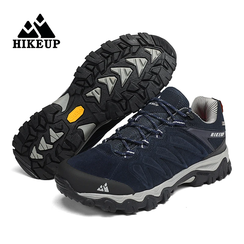 HIKEUP-Zapatillas de senderismo antideslizantes para hombre, zapatos transpirables resistentes al desgaste, a prueba de salpicaduras, escalada, Trekking, caza, turismo - imagen 5