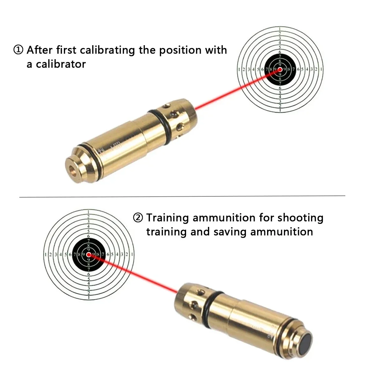 Bala de entrenamiento láser de 7,62x39mm, serie AK47 AK, puntero láser para Rifle para fuego seco AK74, balas de entrenamiento de 7,62mm y mira de orificio - imagen 4