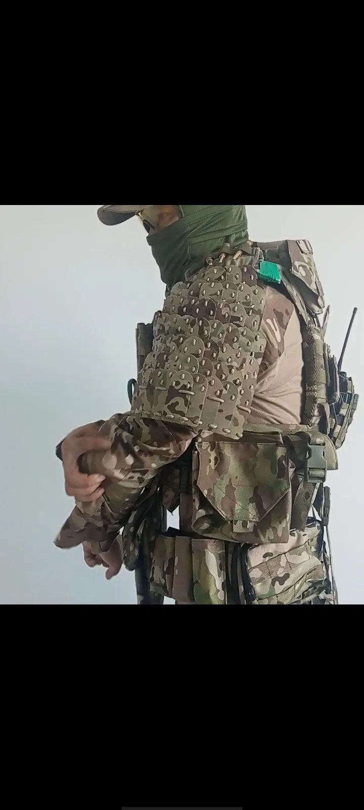 Armadura táctica de la revestimiento de la armadura de las hombreras de la tela de nylon - imagen 2