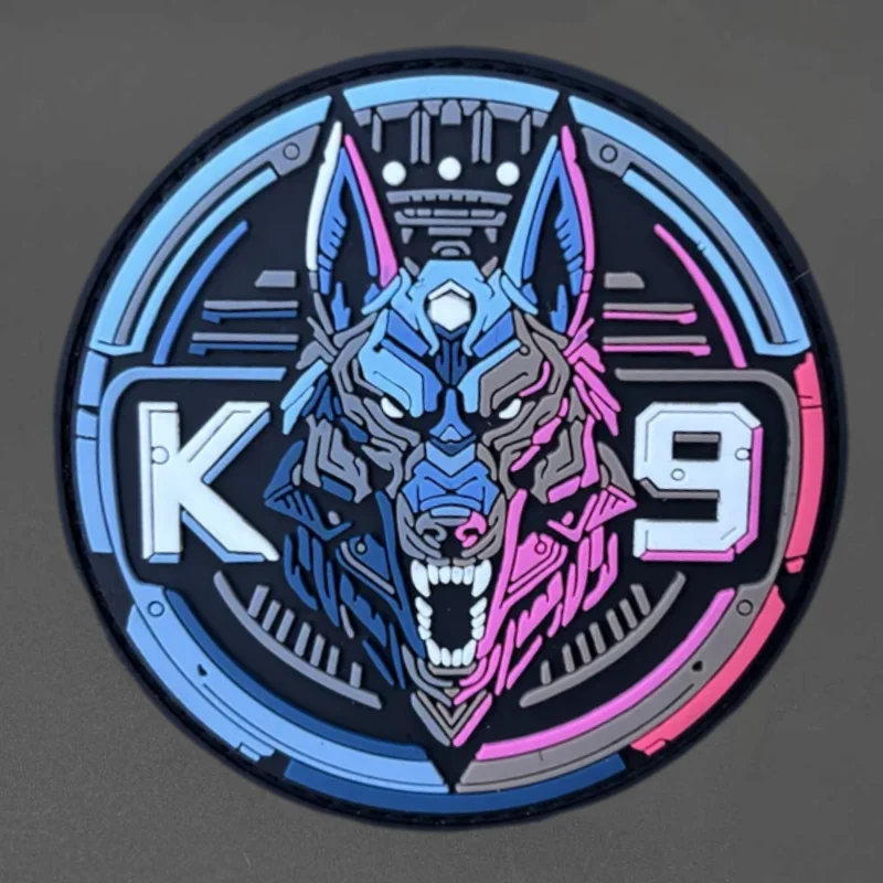 Parche K9 de PVC para perro Chevron, chaleco táctico, insignia de moral con gancho y bucle, pegatinas decorativas para mochila militar, parches para brazalete para ropa - imagen 2
