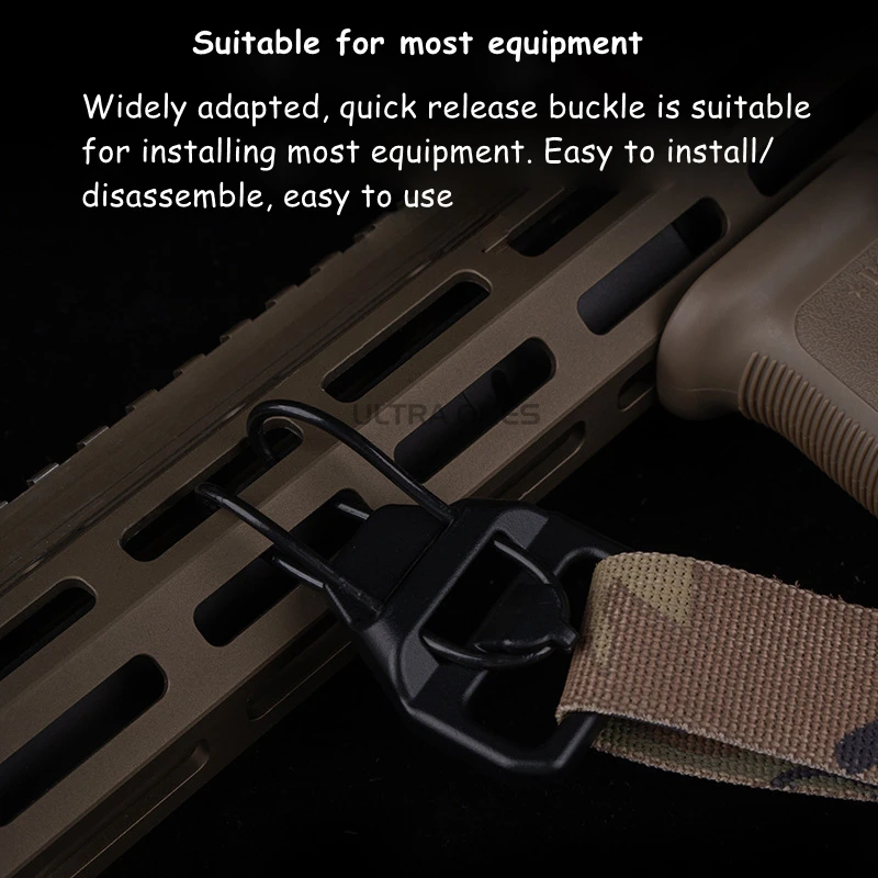 Hebilla de eslinga táctica de liberación rápida para Rifle de caza, bucle de alambre, ganchos de eslinga con bucle en U, correa de eslinga AK Airsoft, accesorios adaptados rápidos - imagen 5