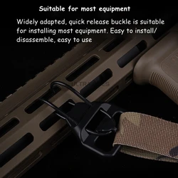Hebilla liberación rápida para eslinga táctica fusil